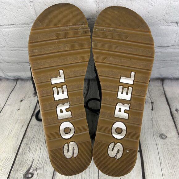 SOREL Cameron Flatform Lace Sandals Women Size 7 Black EUC - Picture 9 of 11